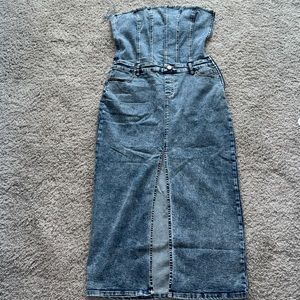 These Three Denim Dress Brand New with Broken Zipper as shown in picture